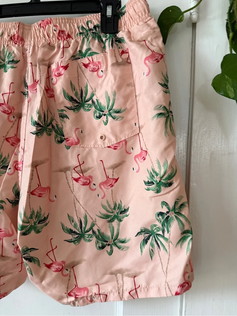 Old Navy Pink Flamingo & Palm Drawstring Shorts size L